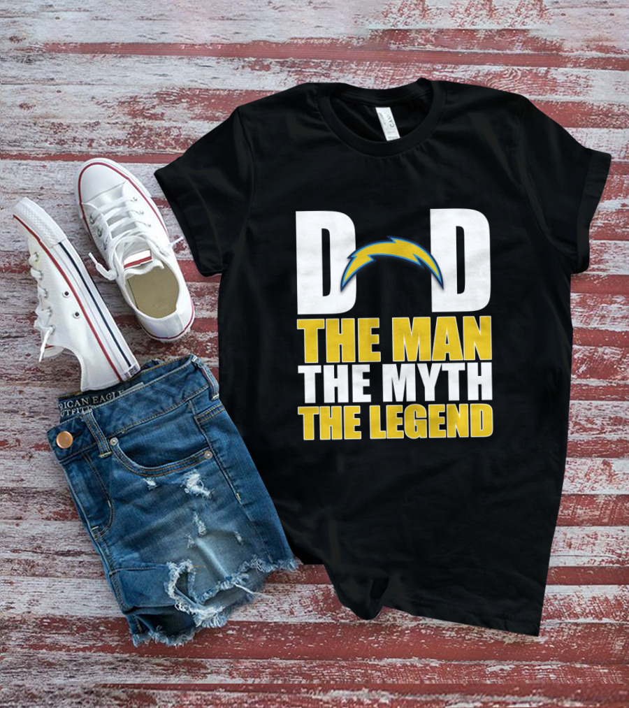 Los Angeles Chargers Dad The Man The Myth The Legend Father's Day Gift T-Shirt