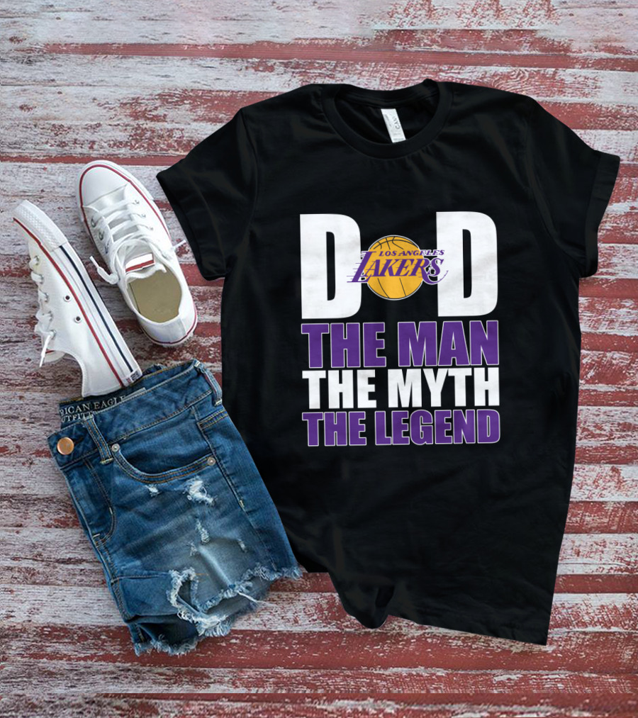 Los Angeles Lakers Dad The Man The Myth The Legend Father's Day Gift T-Shirt