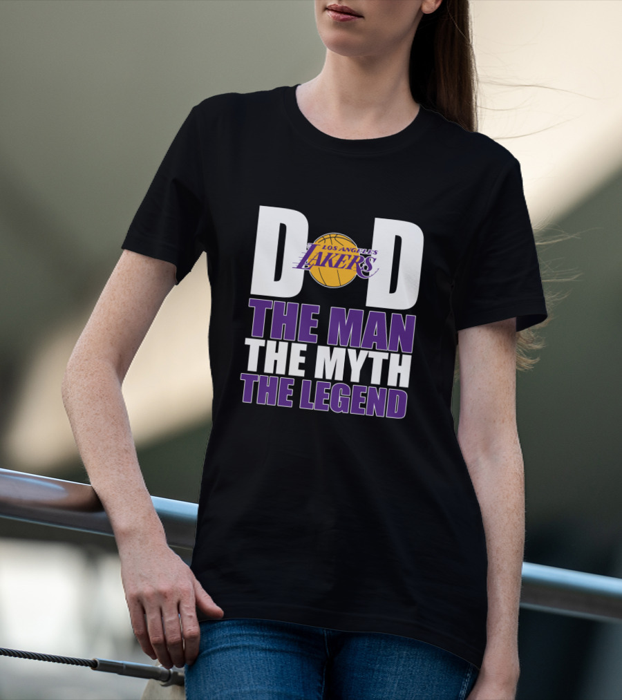Los Angeles Lakers Dad The Man The Myth The Legend Father's Day Gift T-Shirt