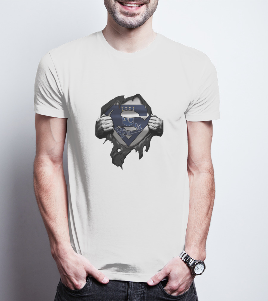 Kansas City Royals Superman Logo Fan Crossover T-Shirt