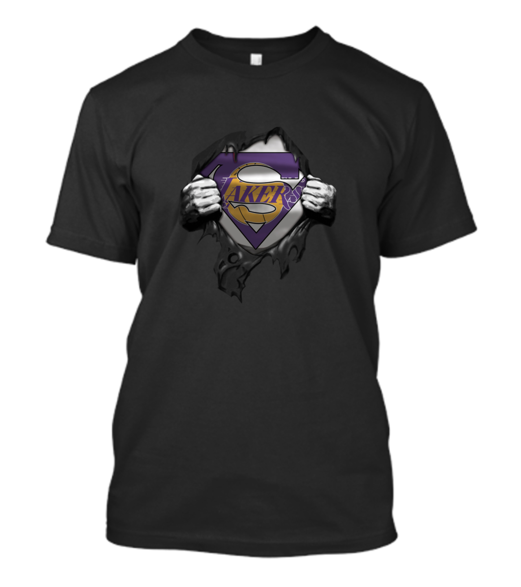Superman Los Angeles Lakers Fans Logo Unification T-Shirt