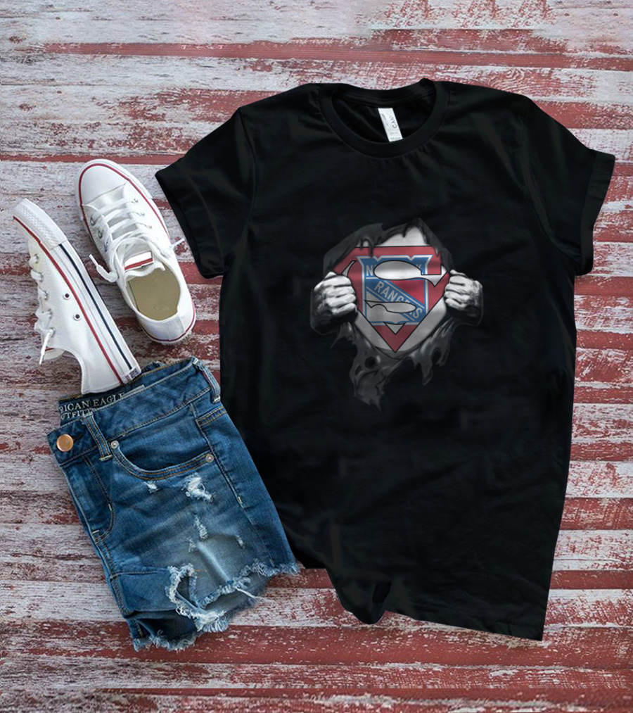 New York Rangers Superman Logo Fusion T-Shirt