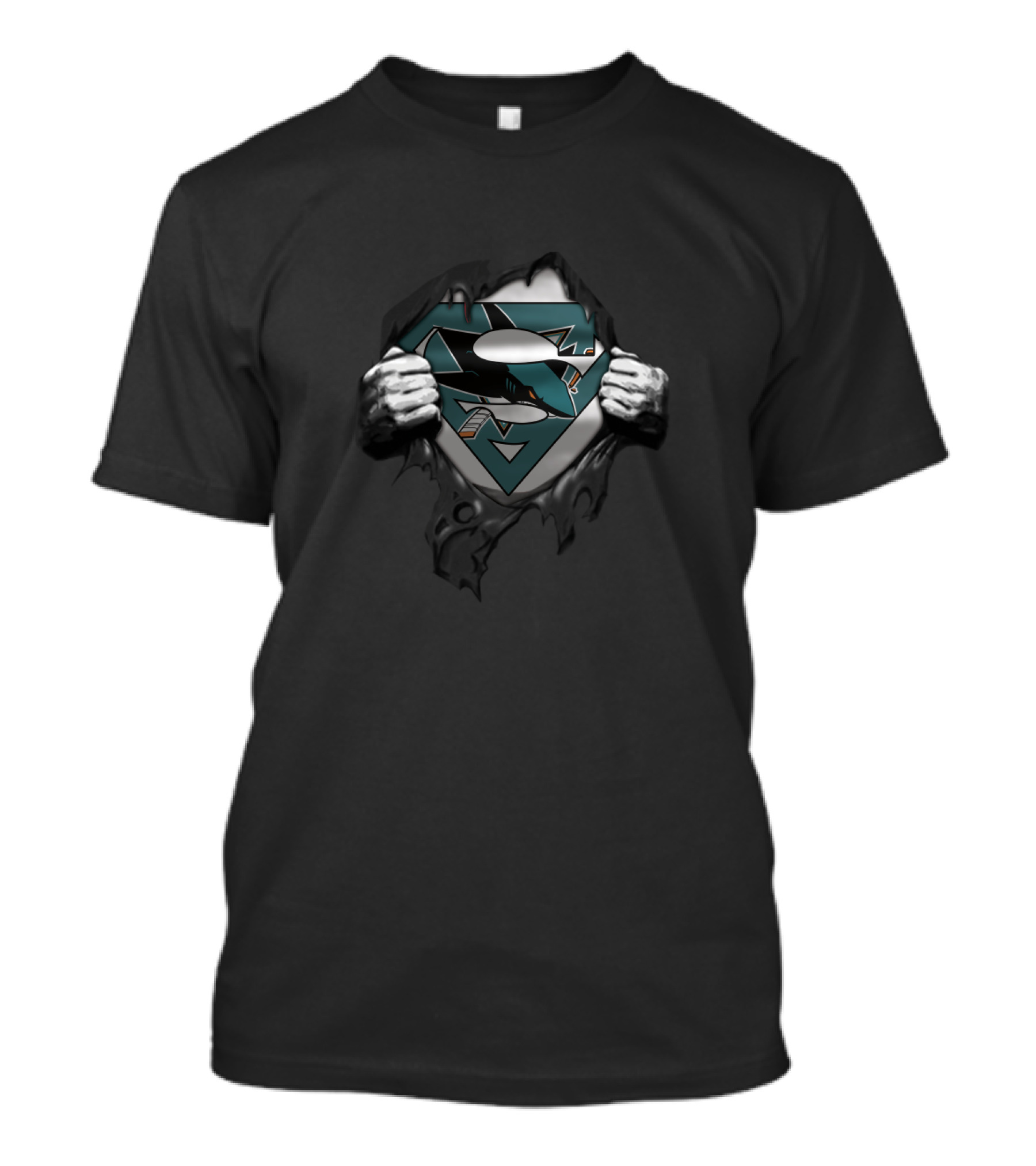 San Jose Sharks Superman Hybrid Logo Fan Appeal T-Shirt