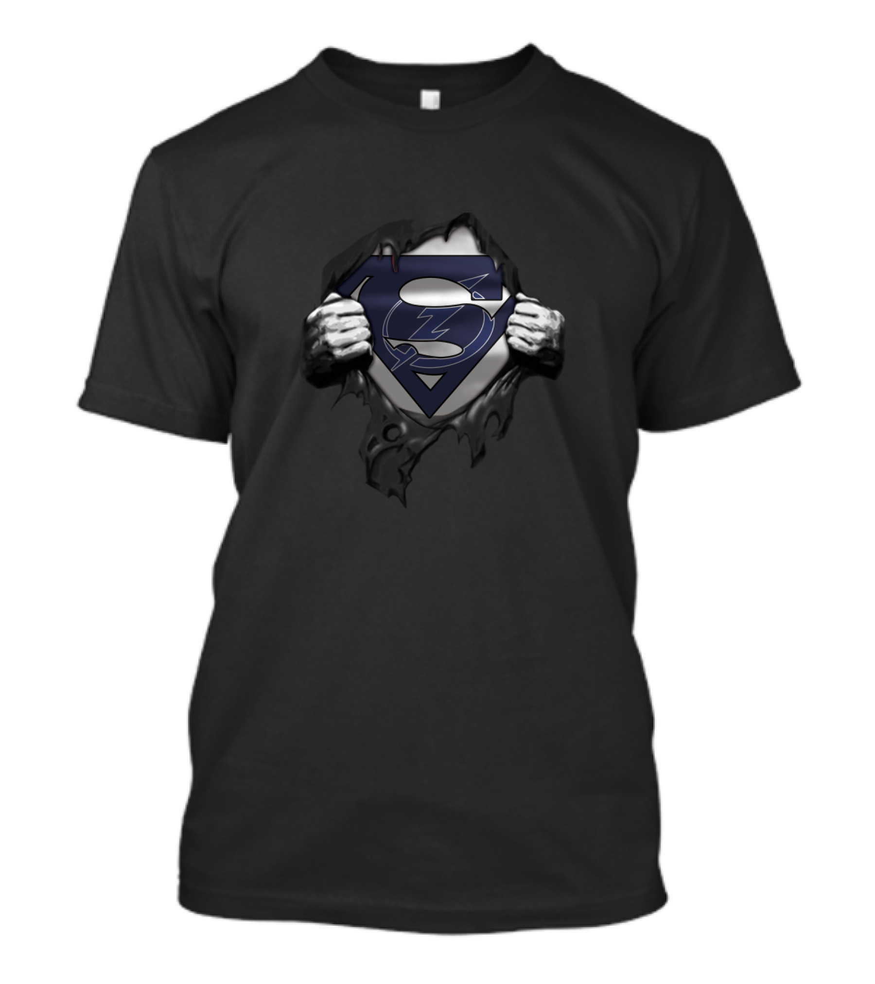 Superman Tampa Bay Lightning Logo Collaboration For Fans T-Shirt