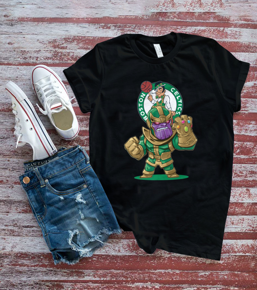 Boston Celtics Fans Infinity Gauntlet Mashup T-Shirt