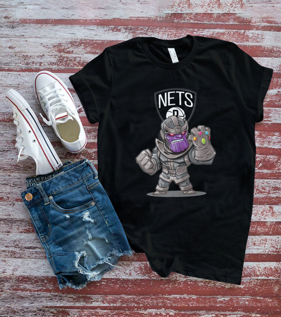 Thanos Nets Brooklyn Fans Infinity Gauntlet T-Shirt