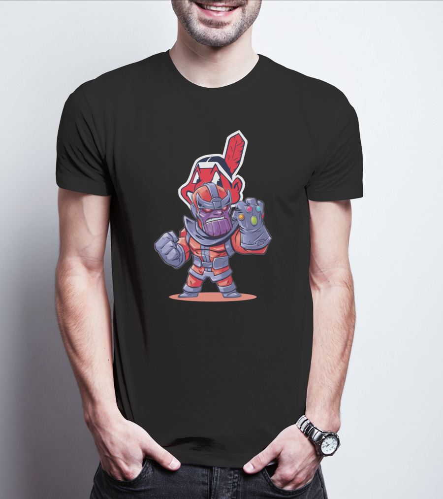 Cleveland Indians Chief Wahoo And Thanos Mashup Fan Art Marvel Crossover T-Shirt