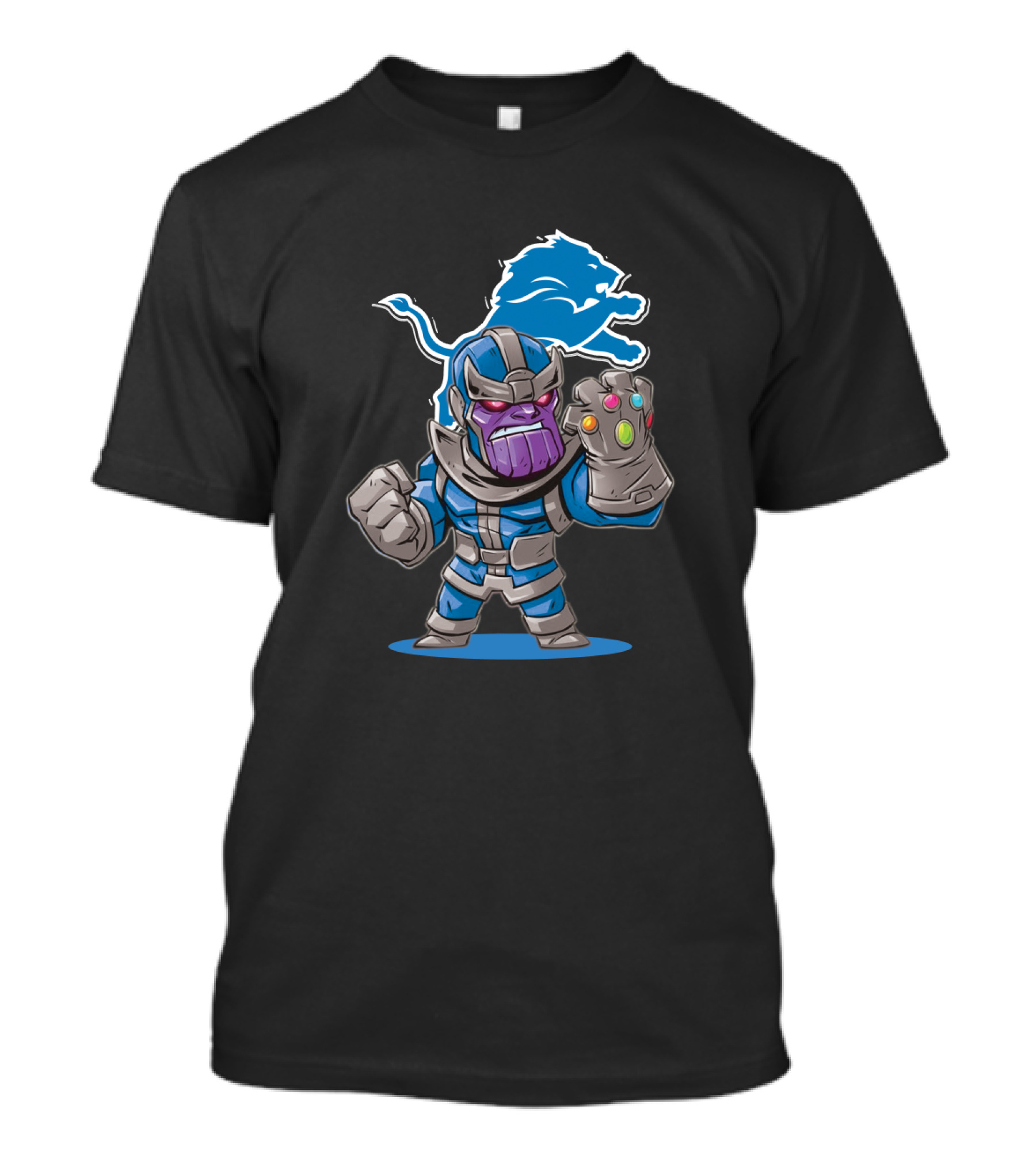Thanos Meets Detroit Lions Fans Infinity Gauntlet Crossover T-Shirt