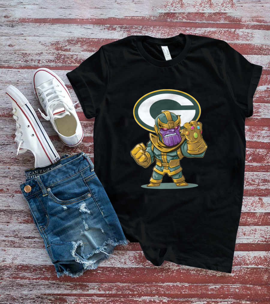 Thanos Meets Green Bay Packers Fans With Gauntlet Power T-Shirt