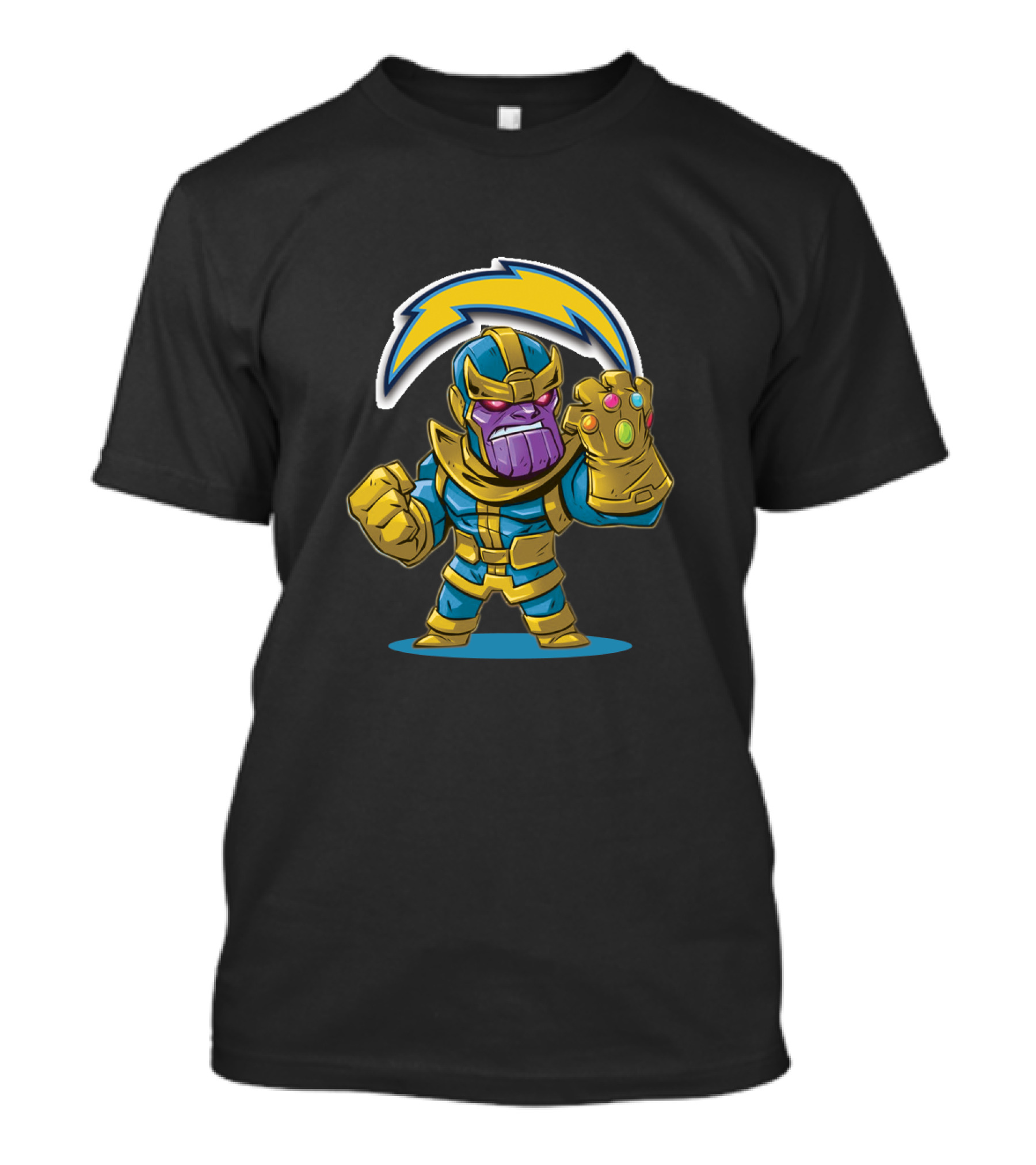 Thanos Los Angeles Chargers Fans With Infinity Gauntlet T-Shirt