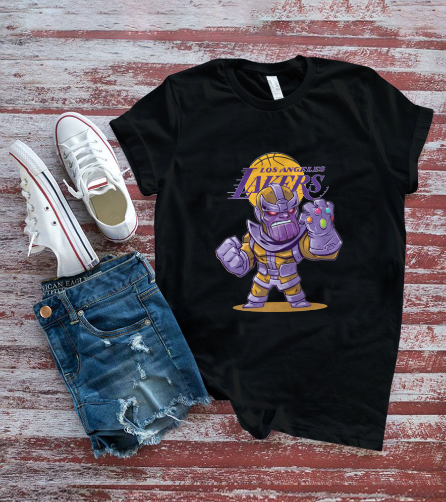 Thanos Los Angeles Lakers Basketball Fan Crossover T-Shirt