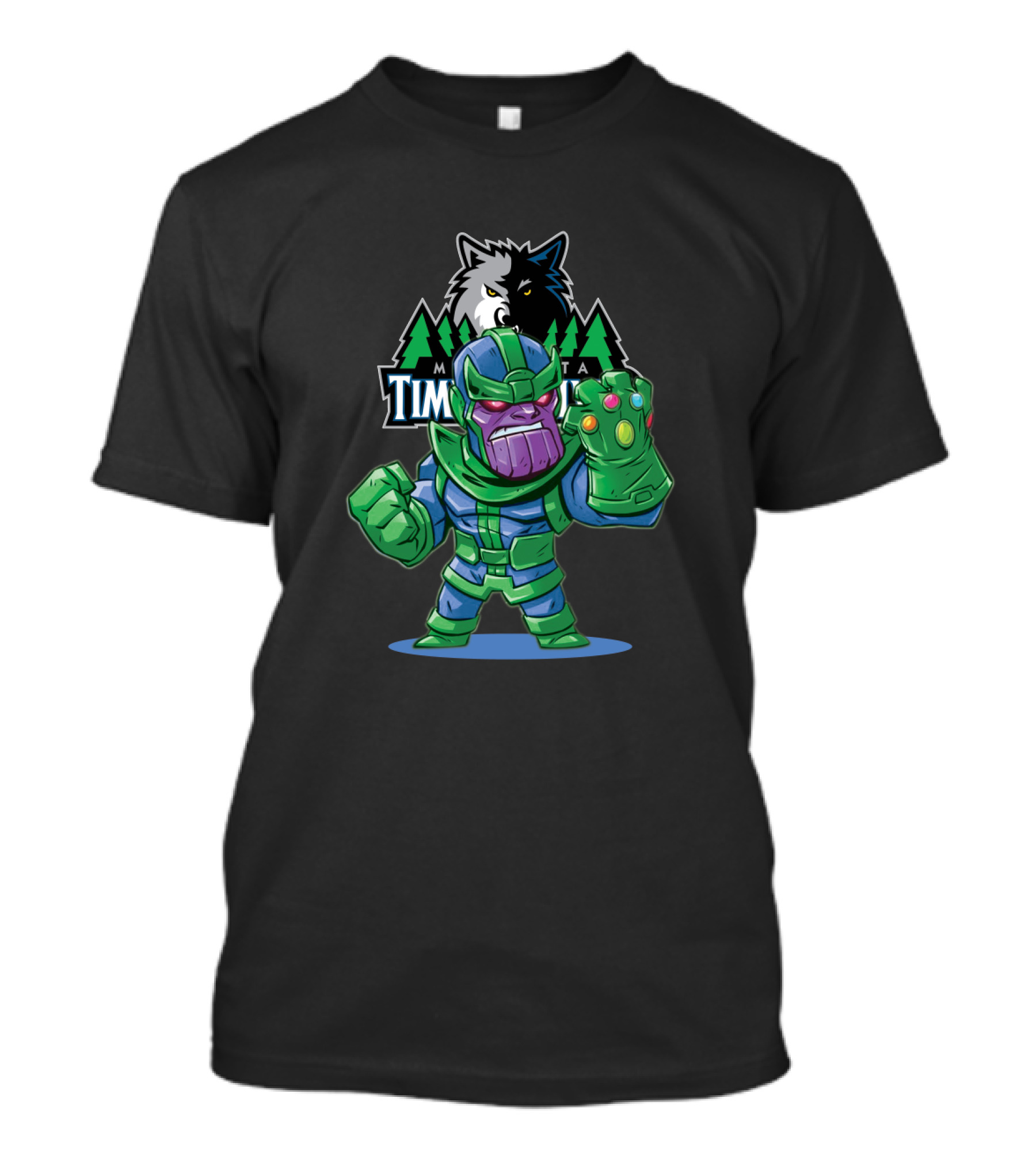 Thanos Crossover Minnesota Timberwolves Fans Avengers Comics Mashup T-Shirt