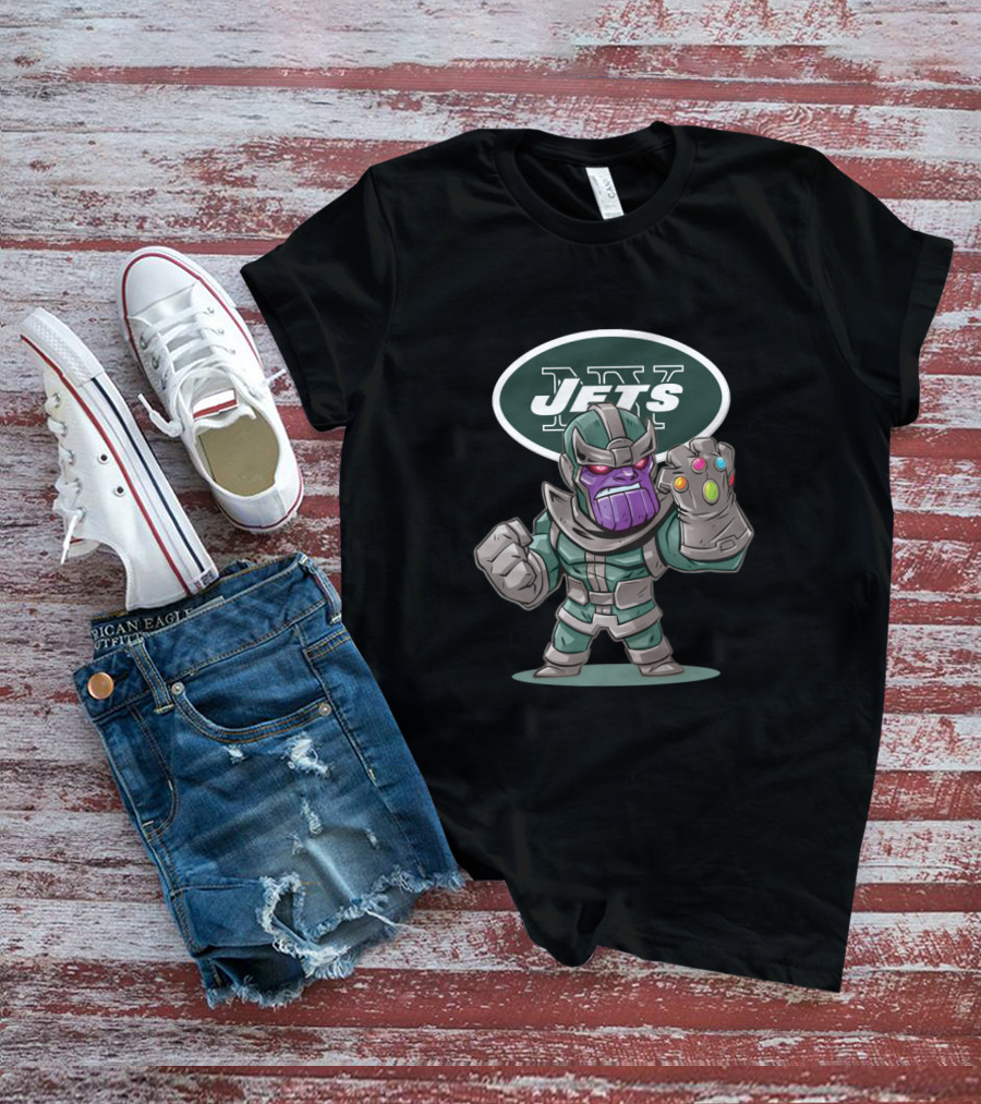New York Jets Fans Thanos Infinity Gauntlet T-Shirt