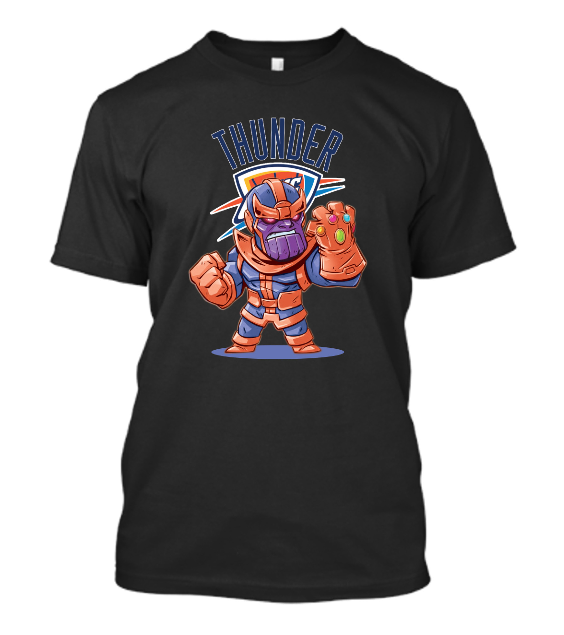 Thunder Basketball Cartoon Villain Crossover T-Shirt