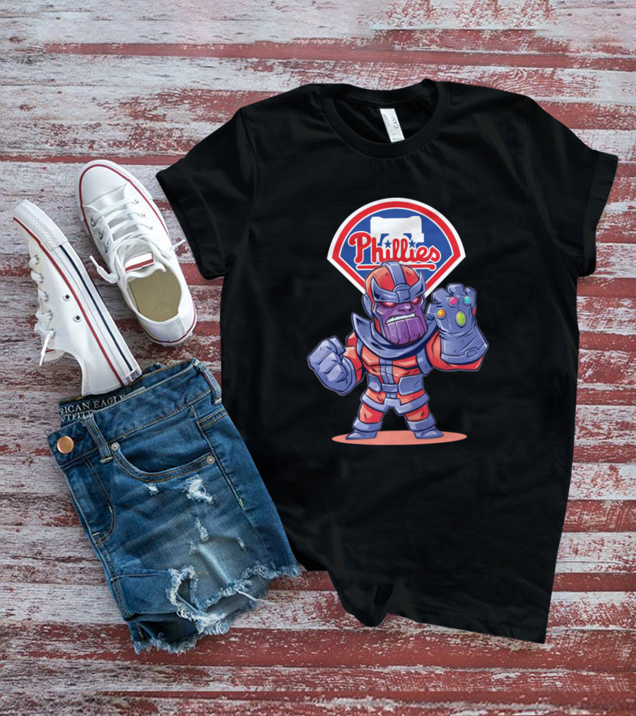 Thanos Dressed In Philadelphia Phillies Colors With MLB T-Shirt