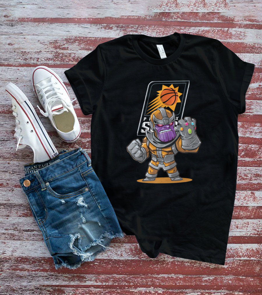 Thanos Meets Phoenix Suns Infinity Gauntlet Basketball Crossover T-Shirt