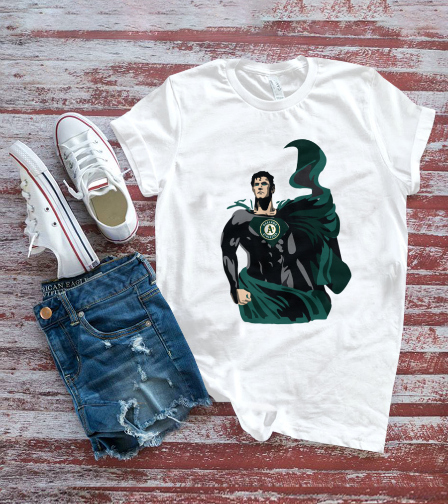 Oakland Athletics Superhero Emblem Combination T-Shirt