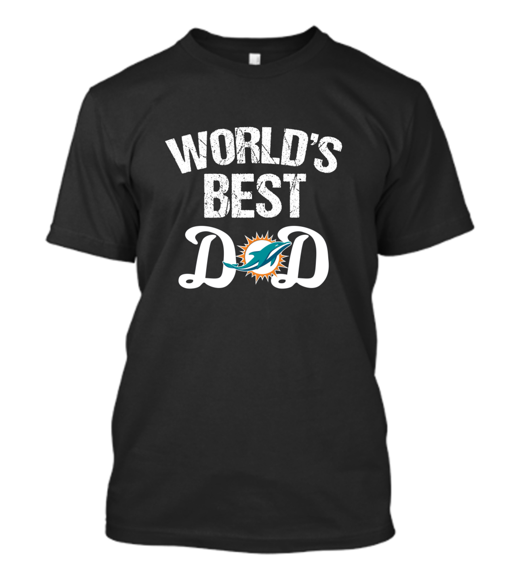World's Best Dad Miami Dolphins T-Shirt