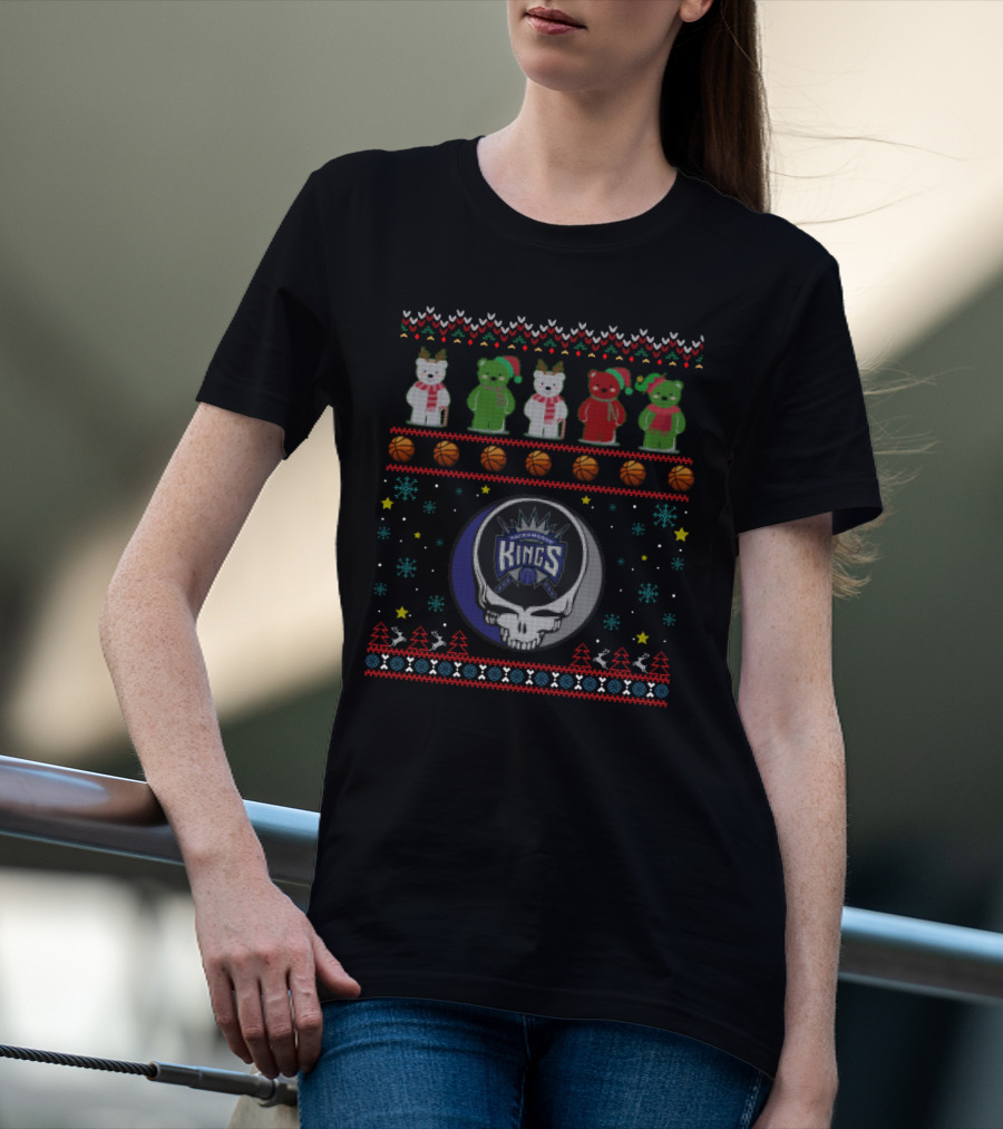 Sacramento Kings Grateful Dead Bears Christmas T-Shirt