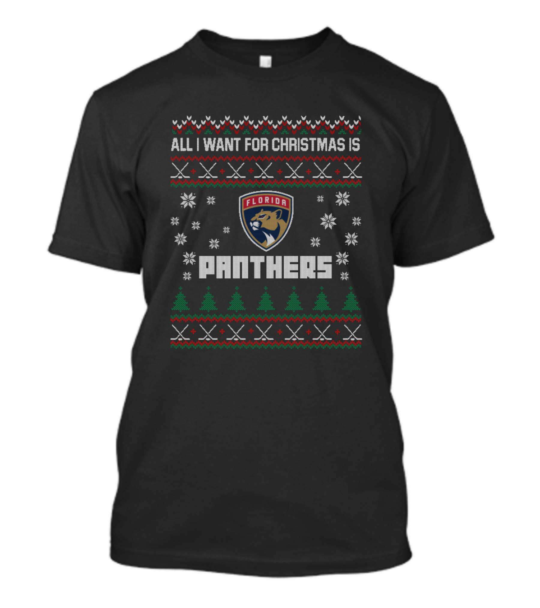 All I Want For Christmas Is Florida Panthers Ugly Christmas T-Shirt