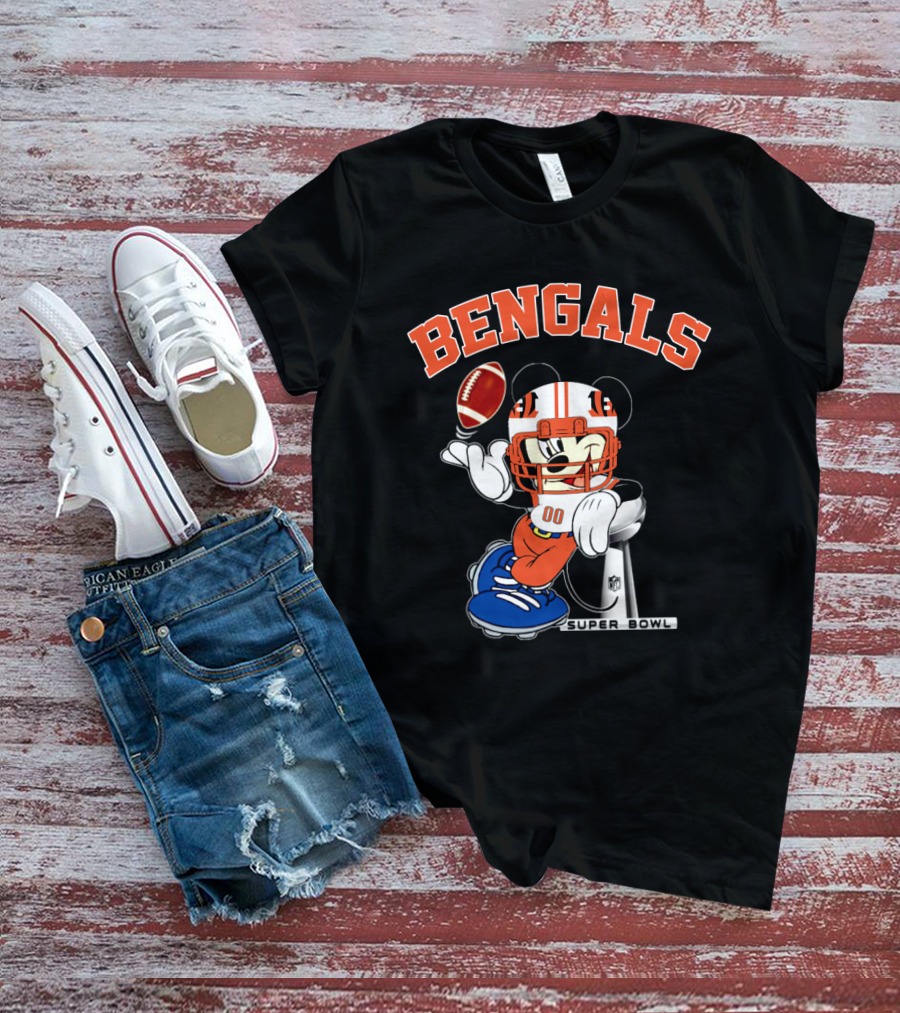 Bengals Super Bowl Nfl Mickey Football T-Shirt