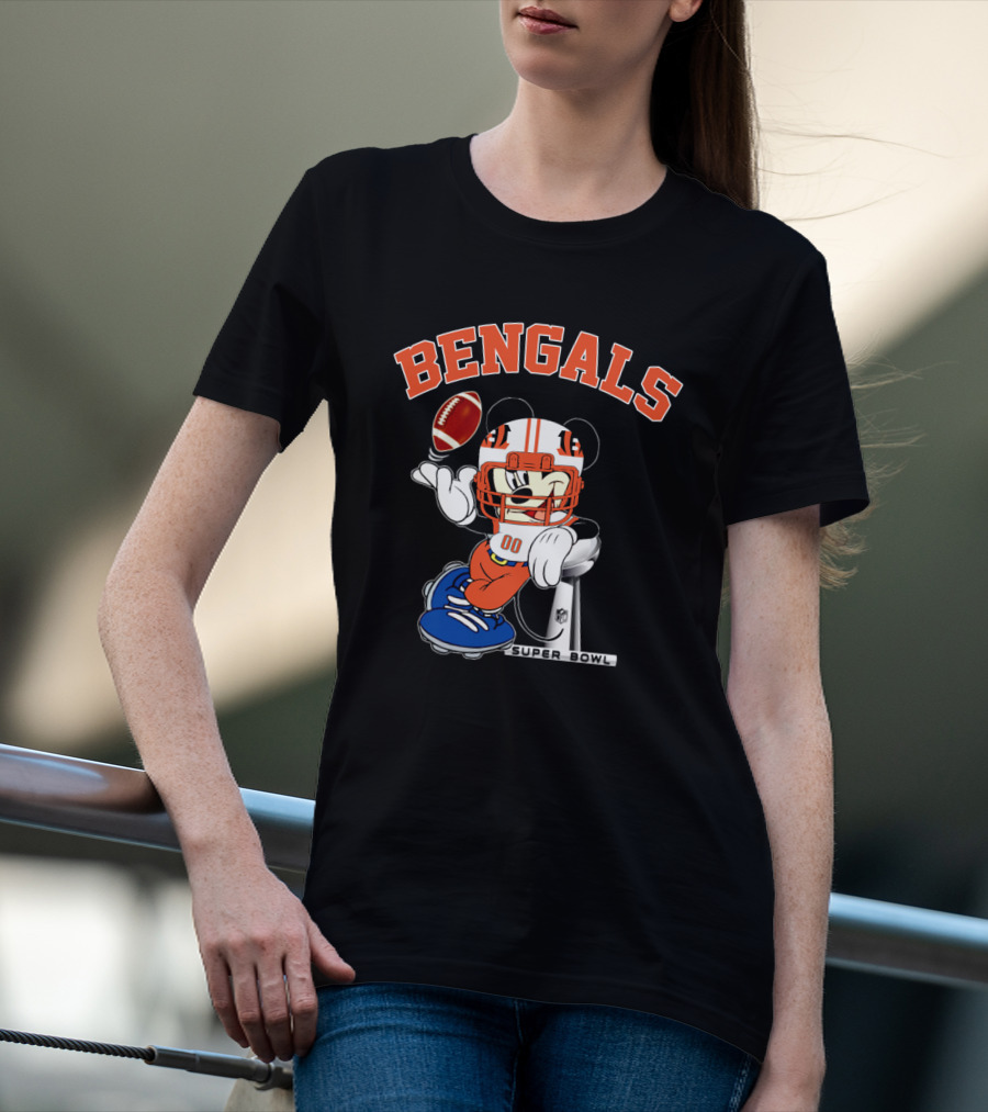 Bengals Super Bowl Nfl Mickey Football T-Shirt