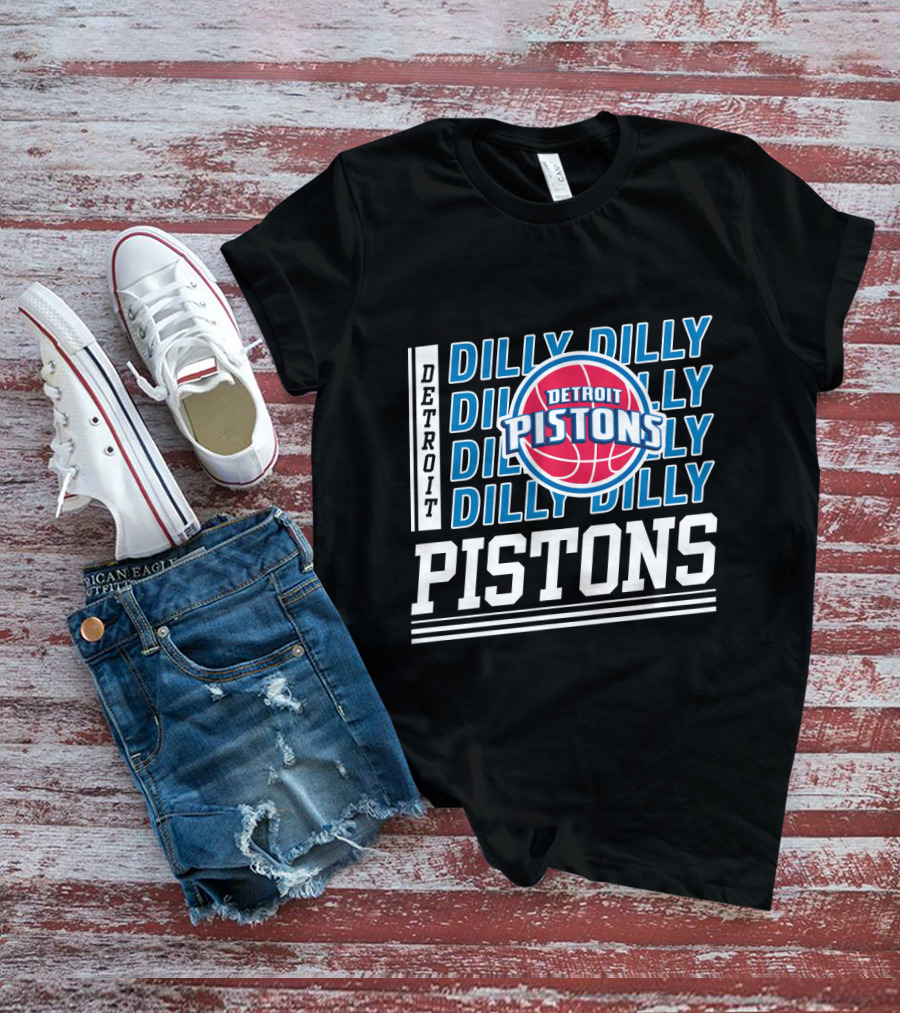 Detroit Pistons Dilly Dilly Basketball Fan Collection T-Shirt