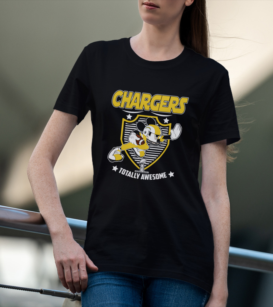 Chargers Totally Awesome Mickey Football Fans T-Shirt