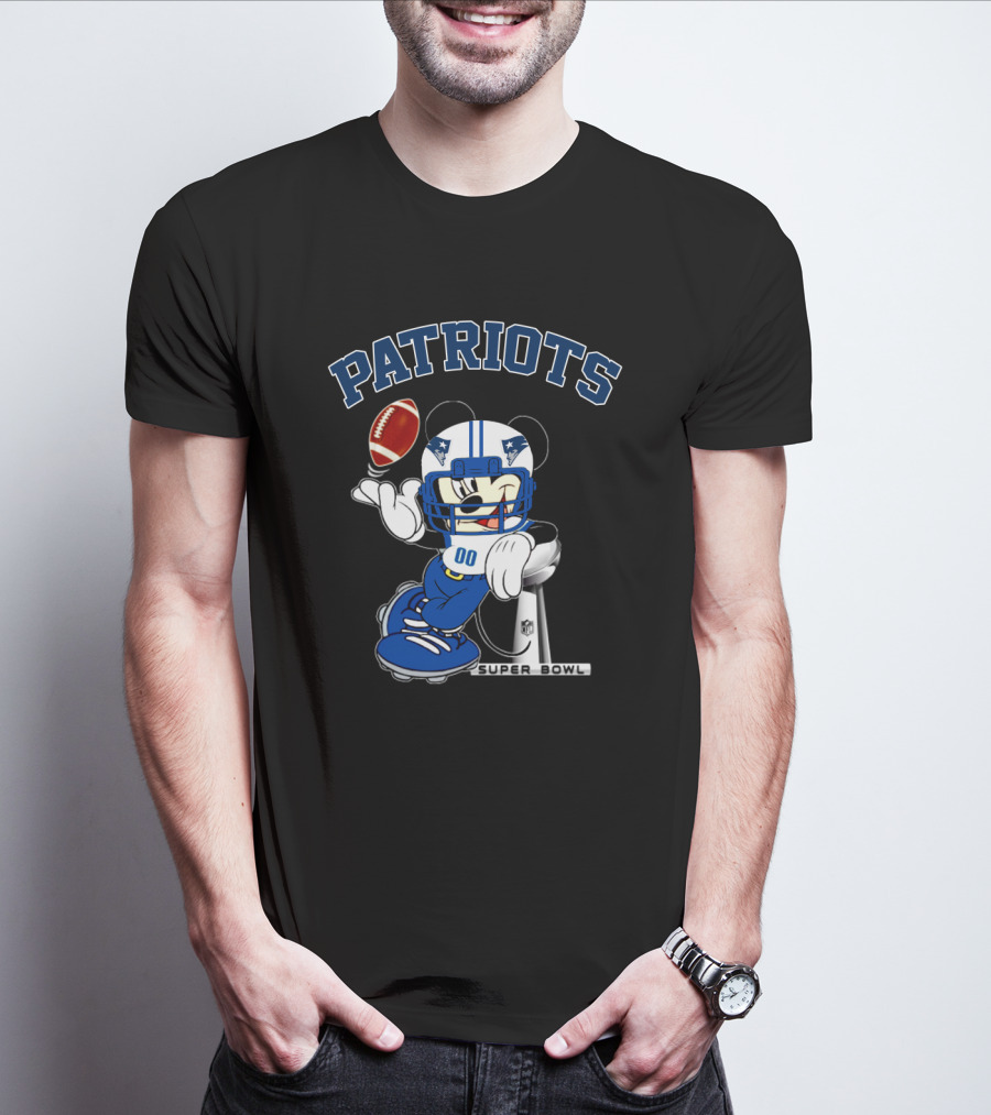 Patriots Mickey Nfl Super Bowl Football T-Shirt