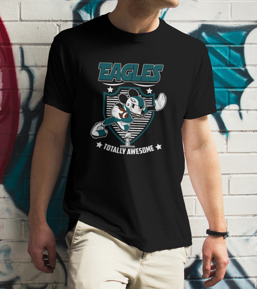 Eagles Totally Awesome Mickey Football Fan T-Shirt