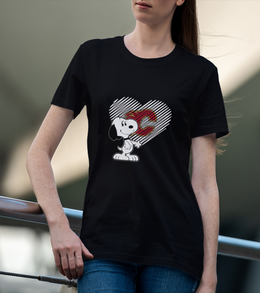 Snoopy Heart Calgary Flames NHL Fan T-Shirt
