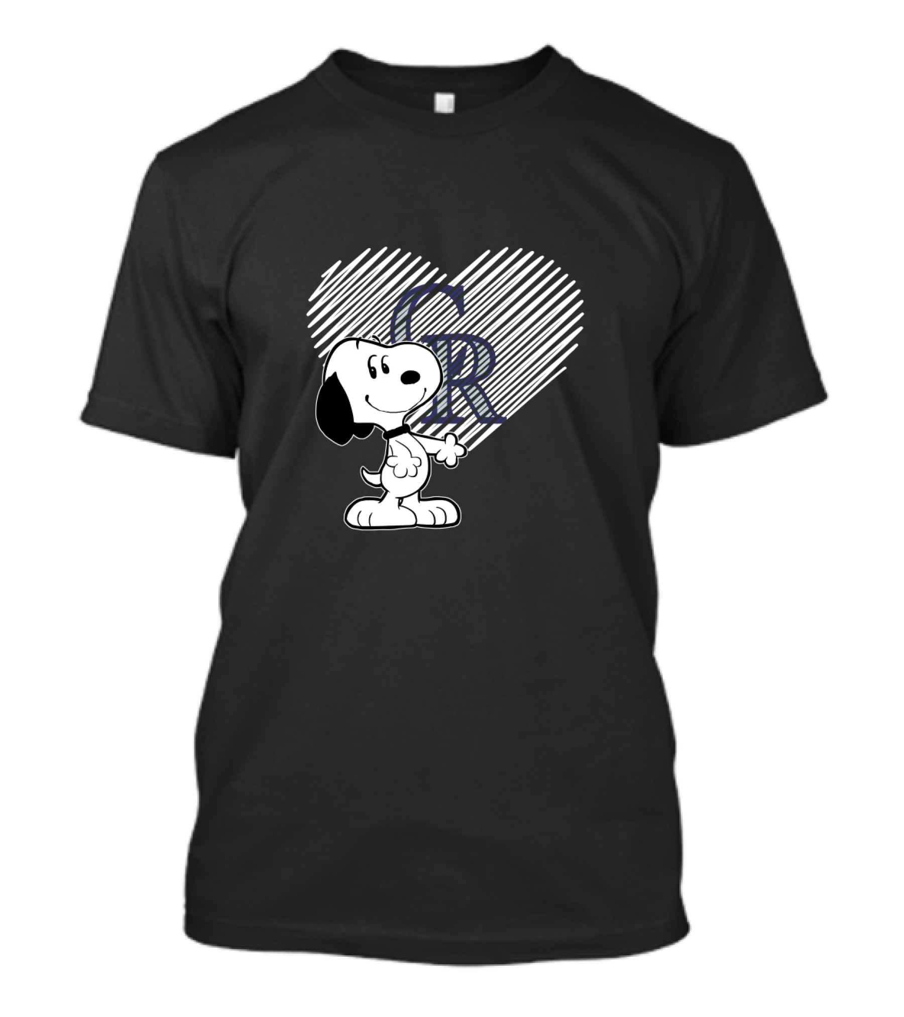 Snoopy Heart Love CR Colorado Rockies T-Shirt