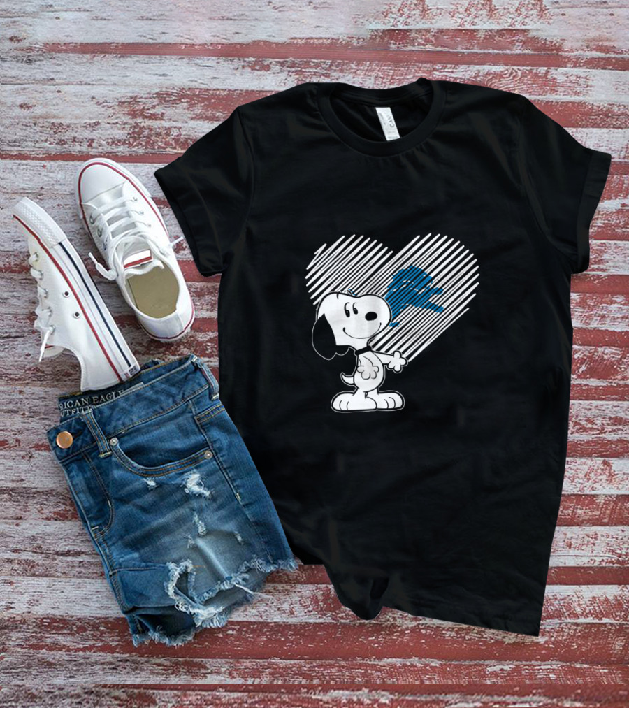 Snoopy Heart Detroit Lions Fans Love T-Shirt