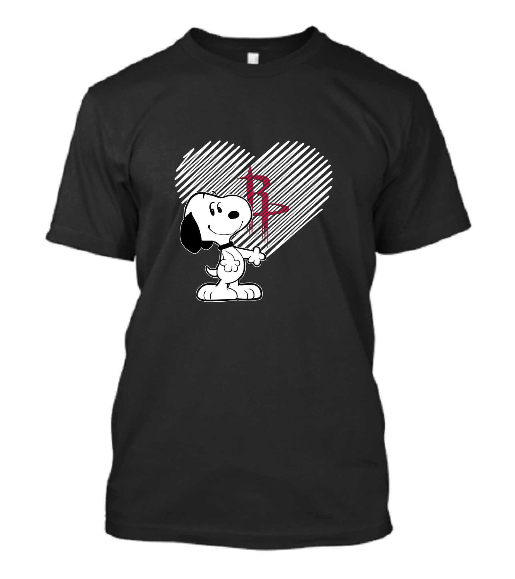 Snoopy Heart Fans Love Houston Rockets T-Shirt
