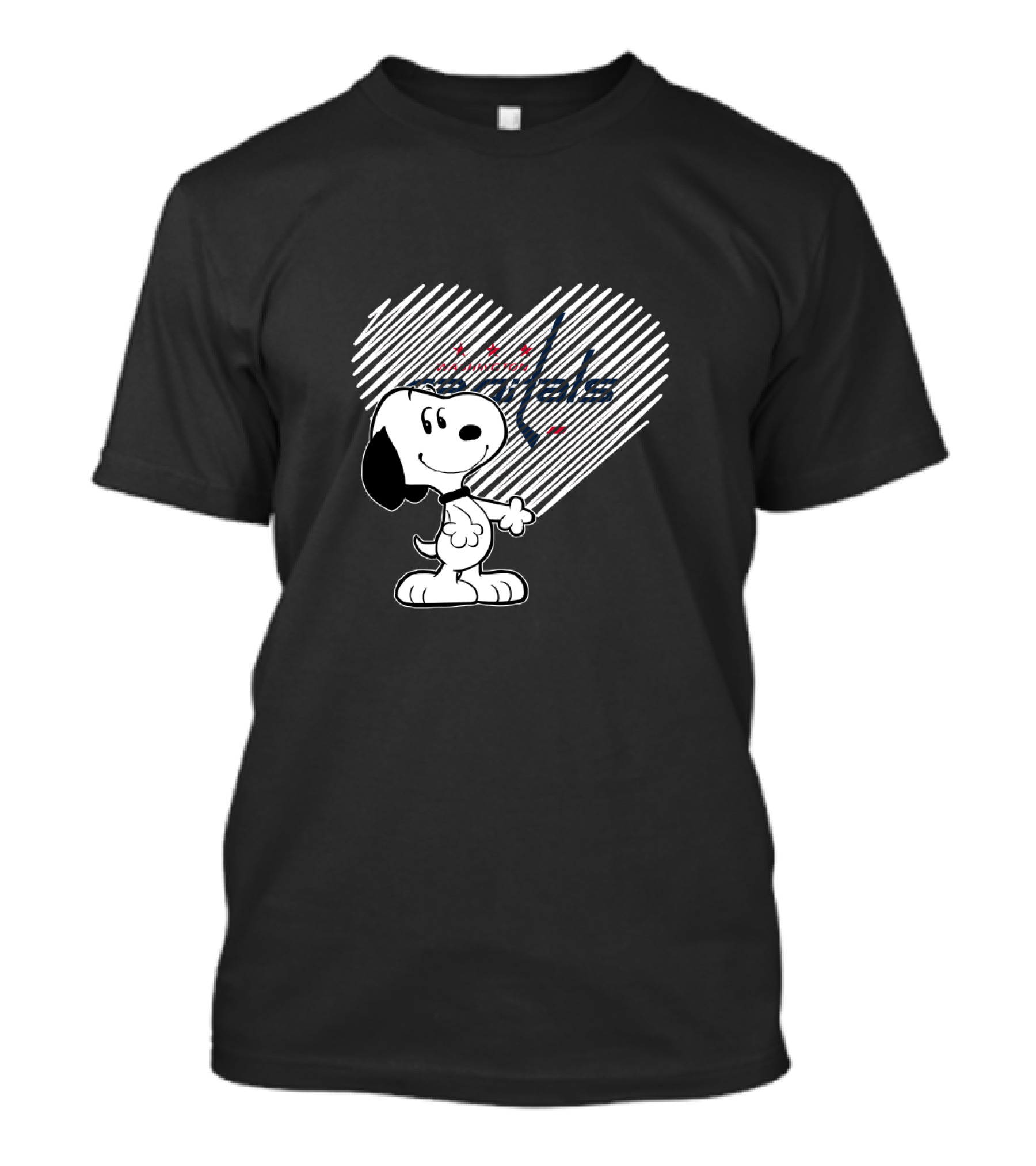 Snoopy Heart Washington Capitals Logo Enthusiast T-Shirt