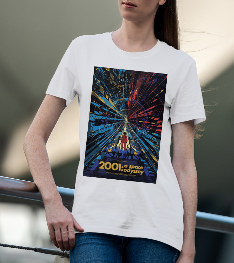 2001: A Space Odyssey Sci-Fi Psychedelic Explosion Astronaut Journey T-Shirt