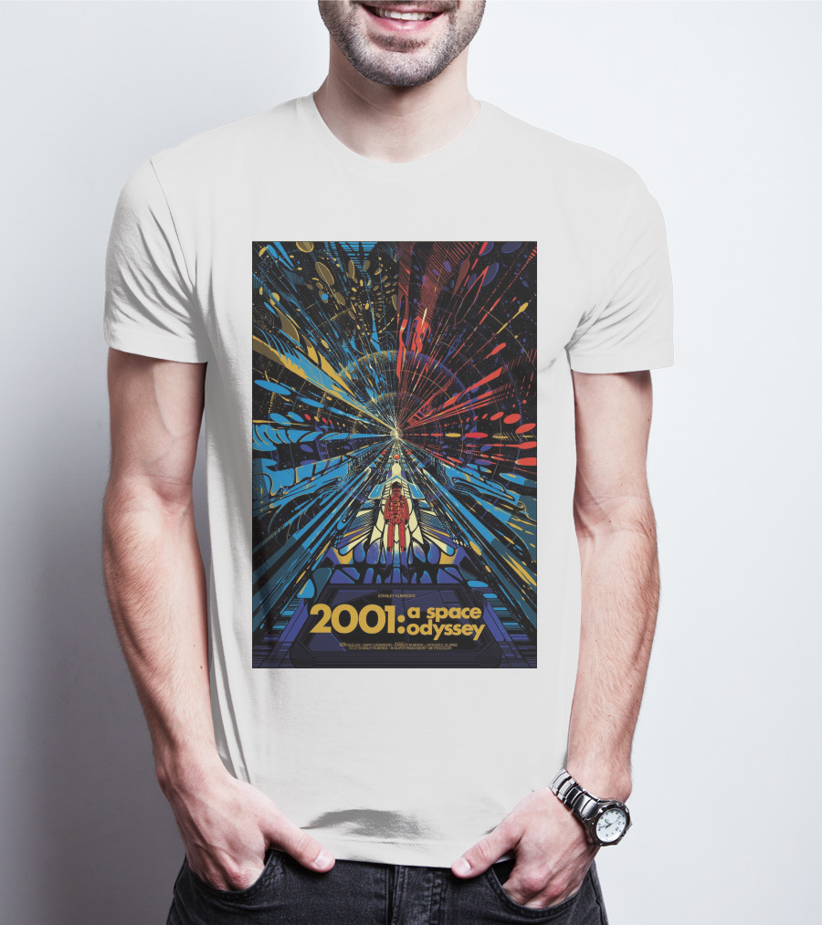 2001: A Space Odyssey Sci-Fi Psychedelic Explosion Astronaut Journey T-Shirt