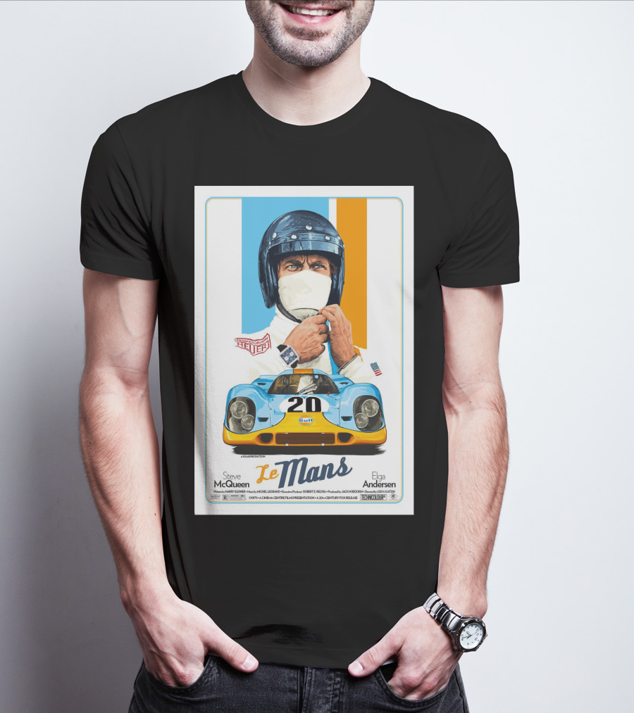 STEVE MCQUEEN LE MANS GULF DRIVER 20 ELGA ANDERSEN T-Shirt