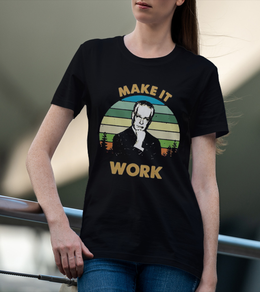 Make It Work Stylized Portrait With Retro T-Shirt