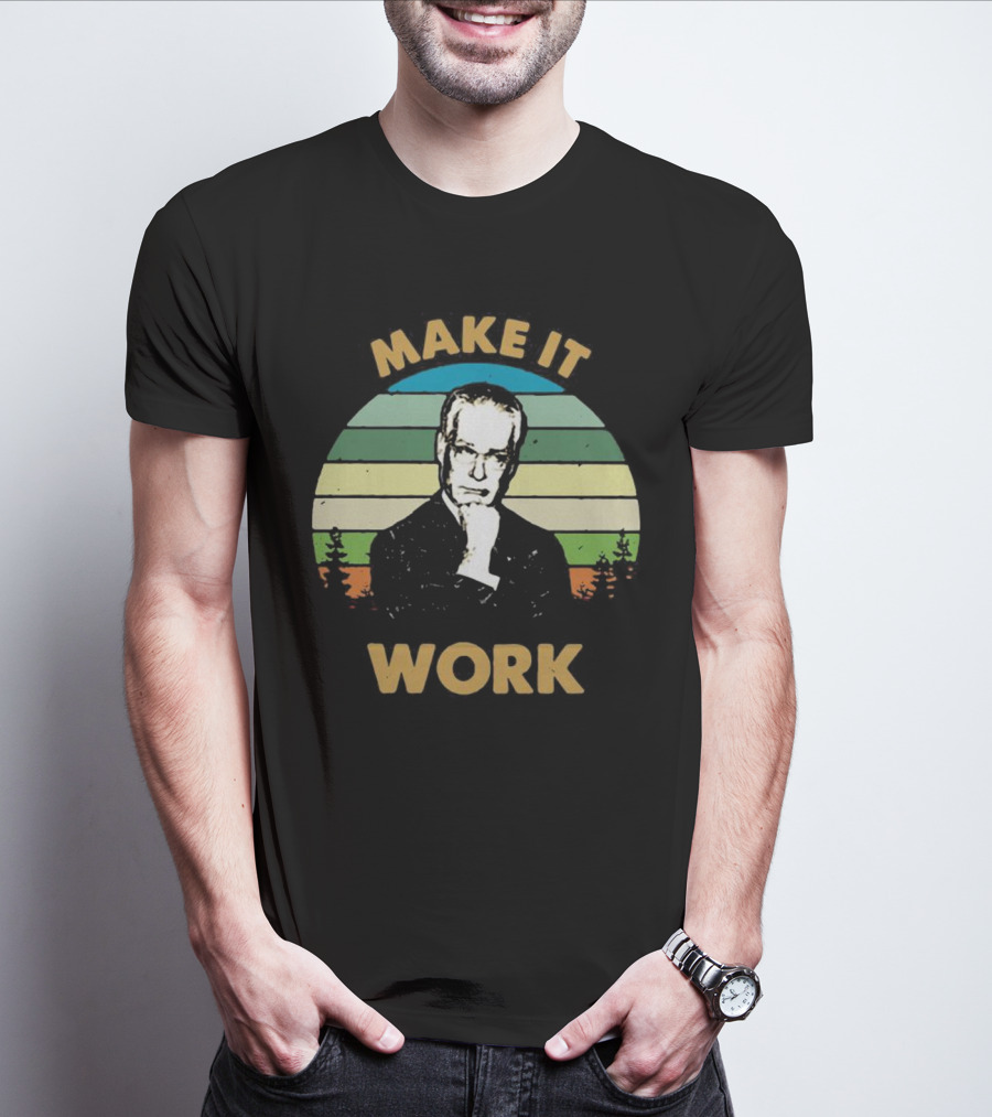 Make It Work Stylized Portrait With Retro T-Shirt