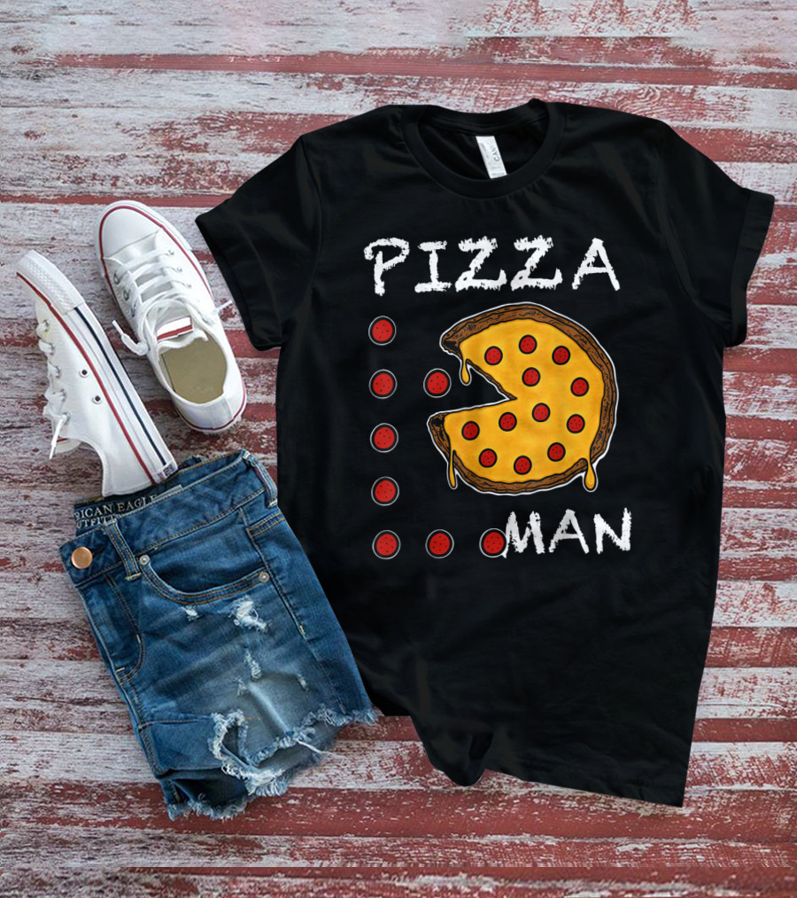 PIZZA MAN VIDEO GAMER PIZZA T-Shirt