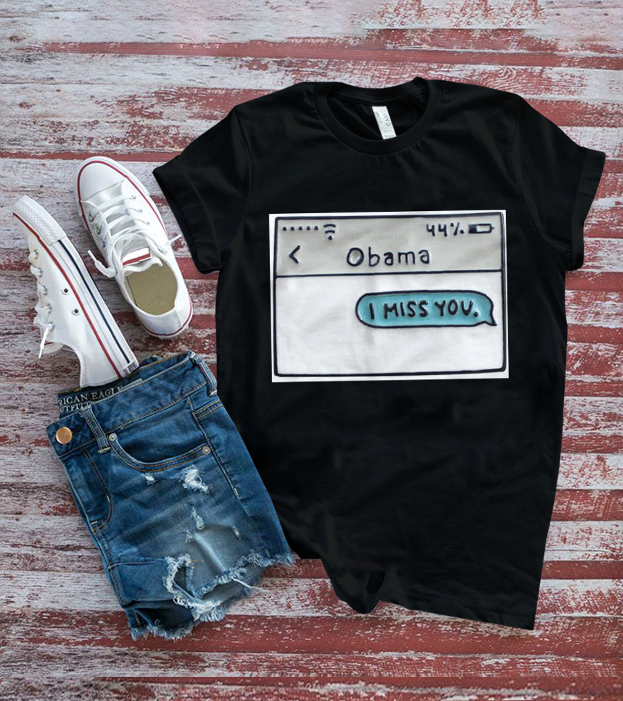 Obama I Miss You Message Bubble T-Shirt