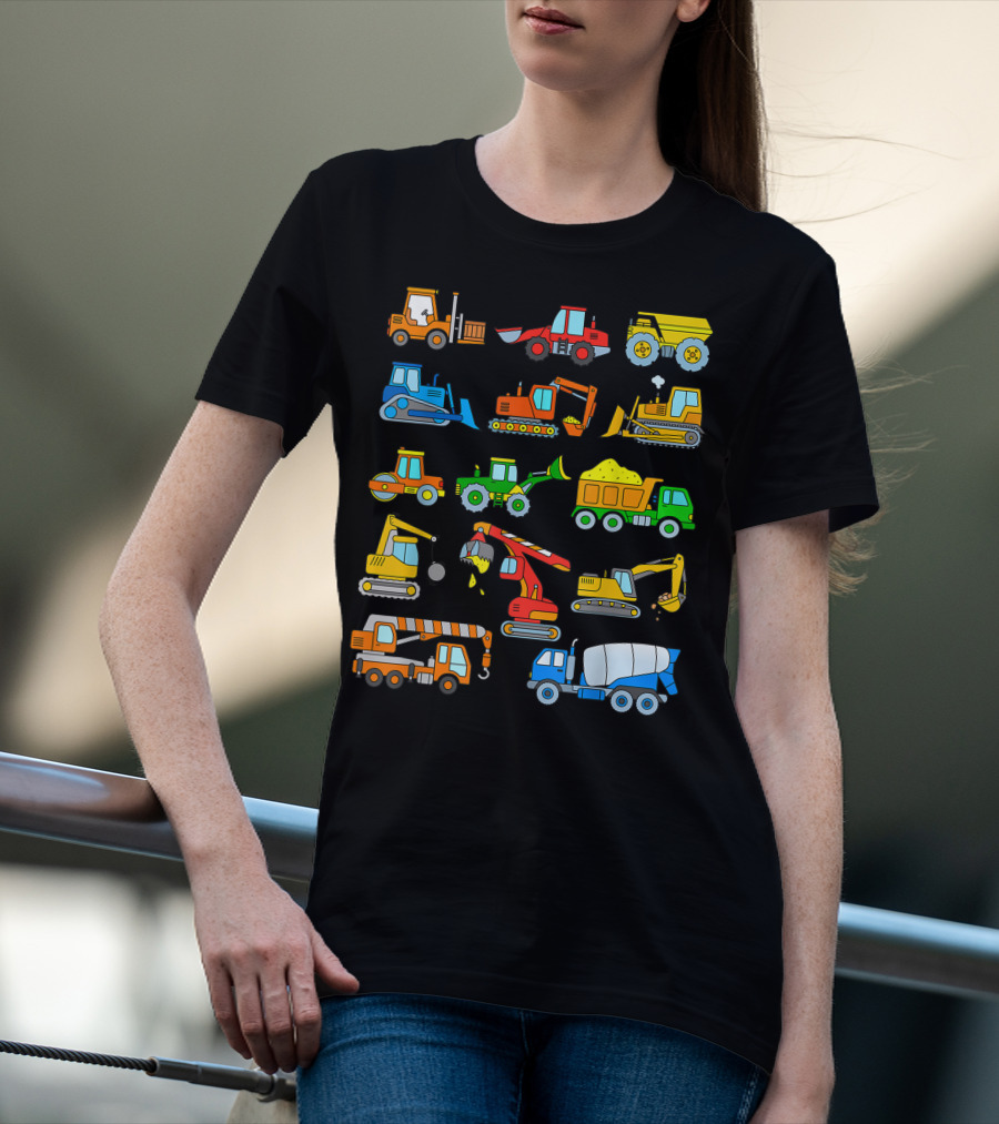 Construction Vehicles And Equipment Collection T-Shirt