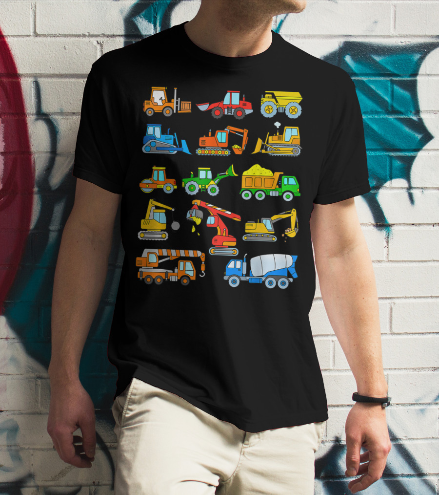 Construction Vehicles And Equipment Collection T-Shirt