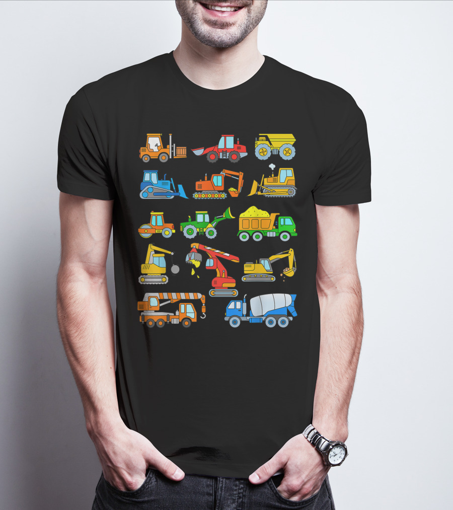 Construction Vehicles And Equipment Collection T-Shirt