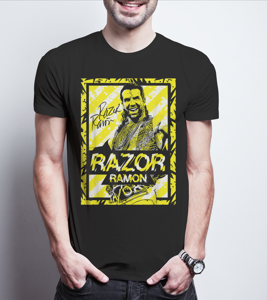 Razor Ramon Signature Yellow Stripes T-Shirt
