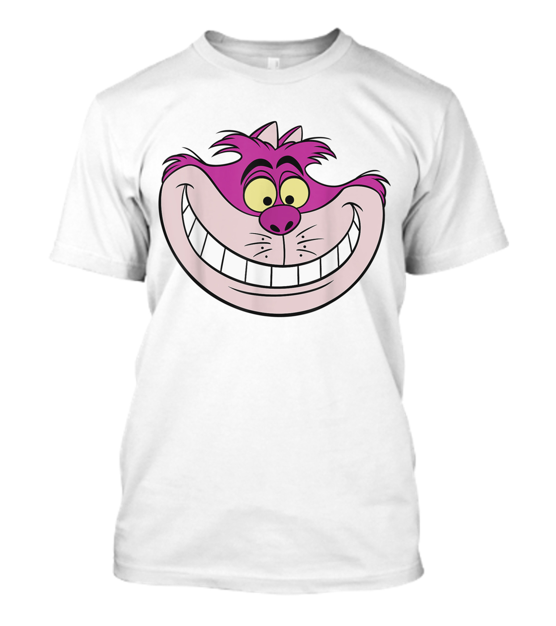 Disney Alice In Wonderland Cheshire Cat Grinning Face T-Shirt
