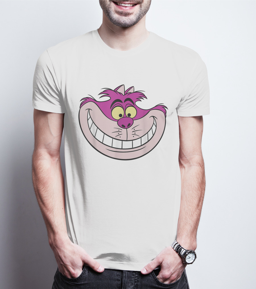 Disney Alice In Wonderland Cheshire Cat Grinning Face T-Shirt