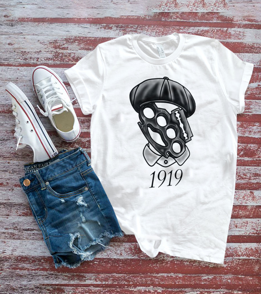 Peaky Blinders Shelby 1919 Razor Blade And Brass Knuckles T-Shirt