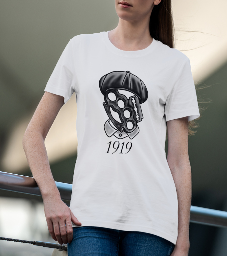 Peaky Blinders Shelby 1919 Razor Blade And Brass Knuckles T-Shirt